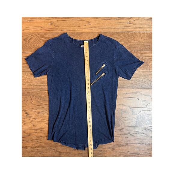 Urban‎ Outfitters Nana Judy Blue T Shirt with Zipper Detail, Casual Fashion Tee - Picture 4 of 9
